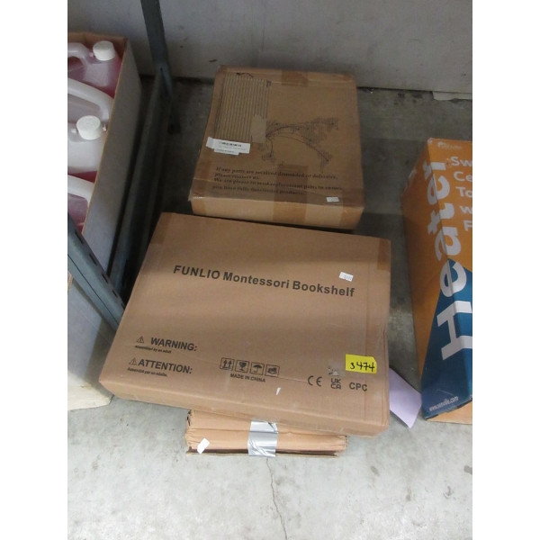 3 Pieces of Flat Pack Furniture & Lighting
