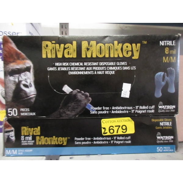 2 New Boxes Watson Rival Monkey Disposable Gloves