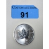 Image 1 : 1 Oz .9999 Silver 2021 Maple Leaf Coin 