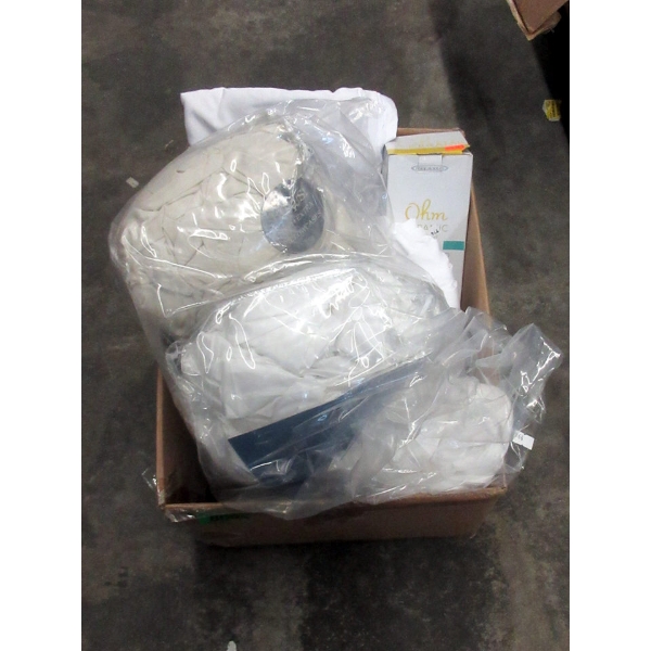 Box of Assorted Bedding & Household Goods