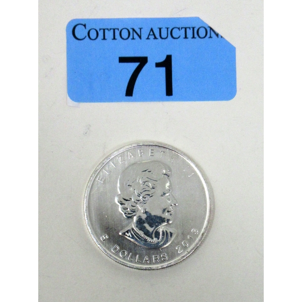 1 Oz .9999 Silver 2013 Maple Leaf Coin