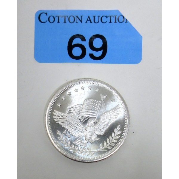 1 Oz .999 Silver Eagle Silver Trade Unit Round 