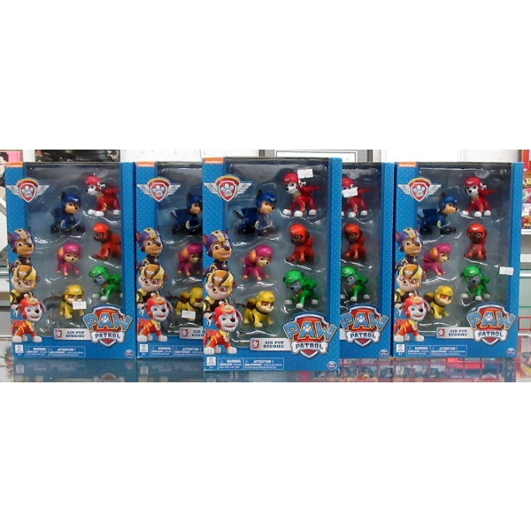5 New Sets of 6 Paw Patrol "Air Pup" Buddies Toys