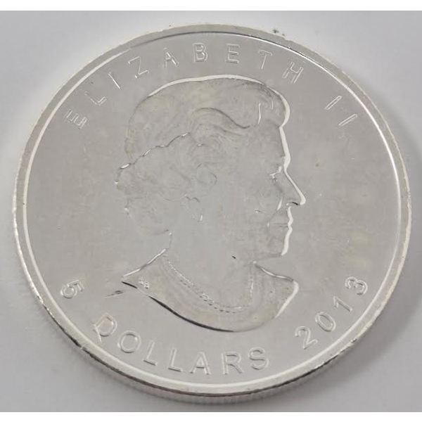 1 Oz .9999 Silver 2013 Canada Maple Leaf Coin 