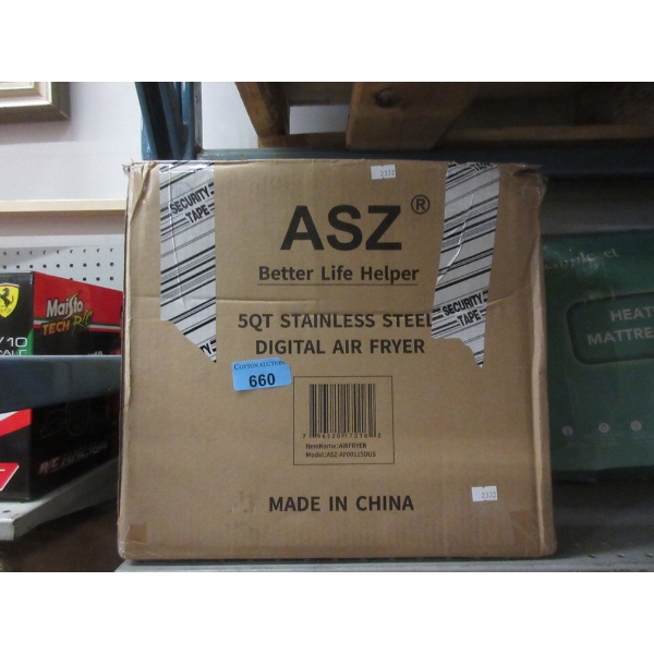 ASZ 5 QT Stainless Steel Digital Air Fryer