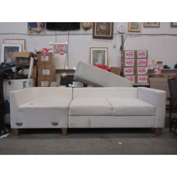 Fabric Upholstered 92  Sofa - No Cushions