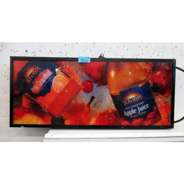 Sun-Rype Illuminated Advertising Sign
