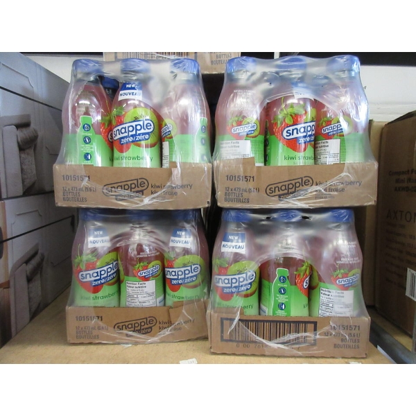 4 Cases of Snapple Zero  Kiwi Strawberry  Drink
