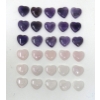 Image 1 : 15 Polished Rose Quartz & 15 Amethyst Hearts