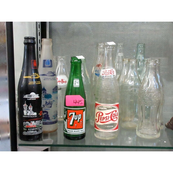 18 Assorted Vintage Glass Pop Bottles