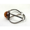 Image 3 : 3 Vintage Sterling Silver Amber Resin Jewelry 