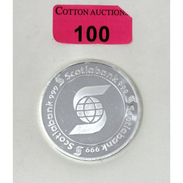 5 Oz .999 Silver Scotiabank Investor Round 