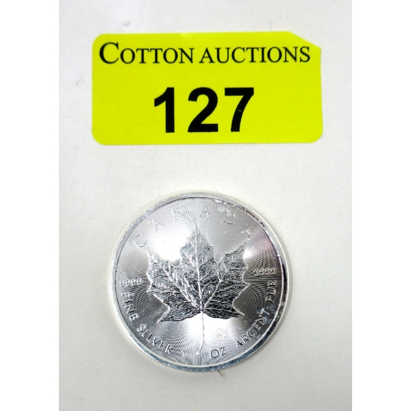2016 Canada 1 Oz. .9999 Fine Silver $5 Coin
