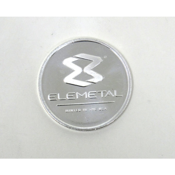 1 Oz .999 Silver Elemetal Round 