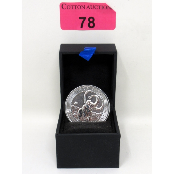 2 Oz .9999 Silver 2024 Mammoth Coin 
