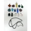 Image 1 : 15 New Polished Gemstone Pendants & 1 Neck Cord