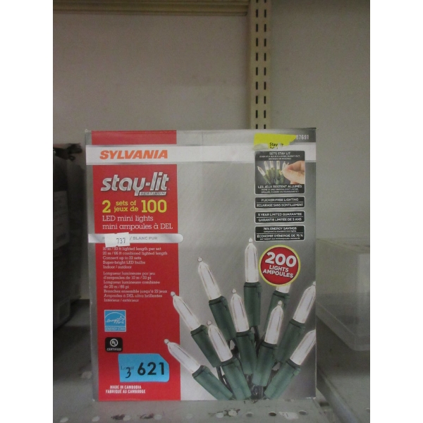 3 Sets of Sylvania Clear LED Mini Light Strings