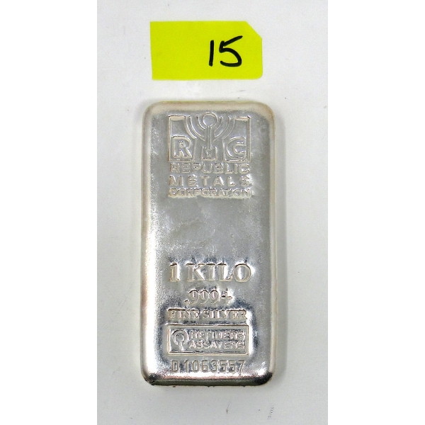 1 Kilo .999+ Silver RMC Serial Numbered Bar 