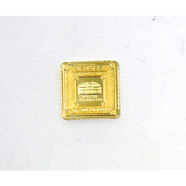 1 Gram .9999 Fine Gold Geiger Mint Bar 