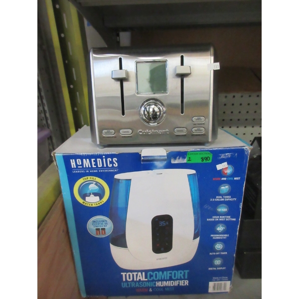 Homedics Humidifier & Cuisinart 4-Slice Toaster