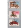 Image 1 : Three 1954 Topps "World on Wheels" Trading Cards