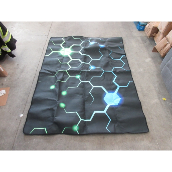 Large Non-Slip Techno Design Floor Mat 