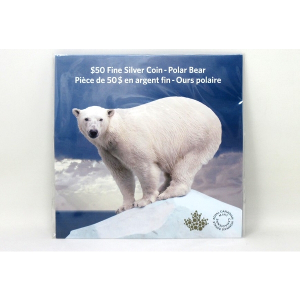15.87 Gram .9999 Silver 2014 Polar Bear $50 Coin 