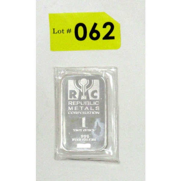 1 Oz .999 Silver RMC Bar 