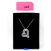 Image 2 : Half Carat Blue & White Diamond Heart Pendant 