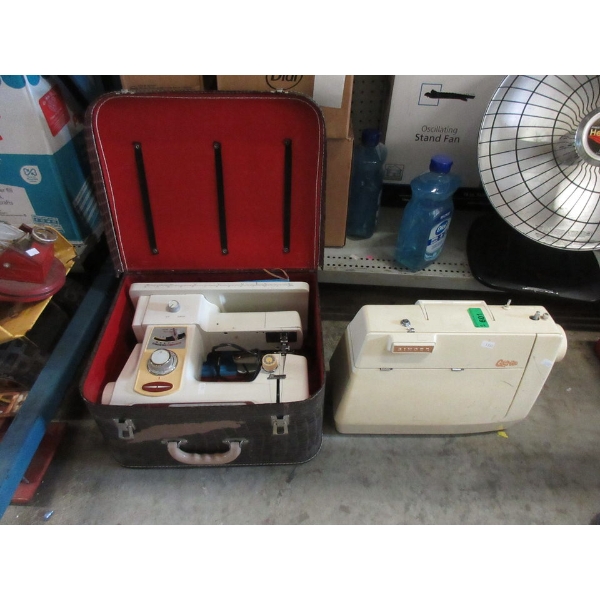 2 Vintage Portable Sewing Machine 
