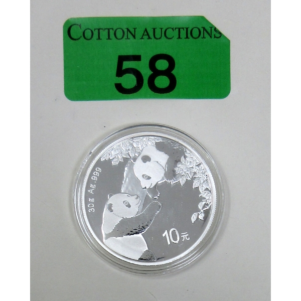 30 Gram .999 Silver 2023 China Panda Coin 