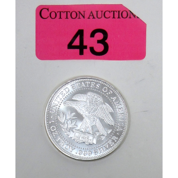 1 Oz .999 Silver Eagle Silver Trade Unit Round 