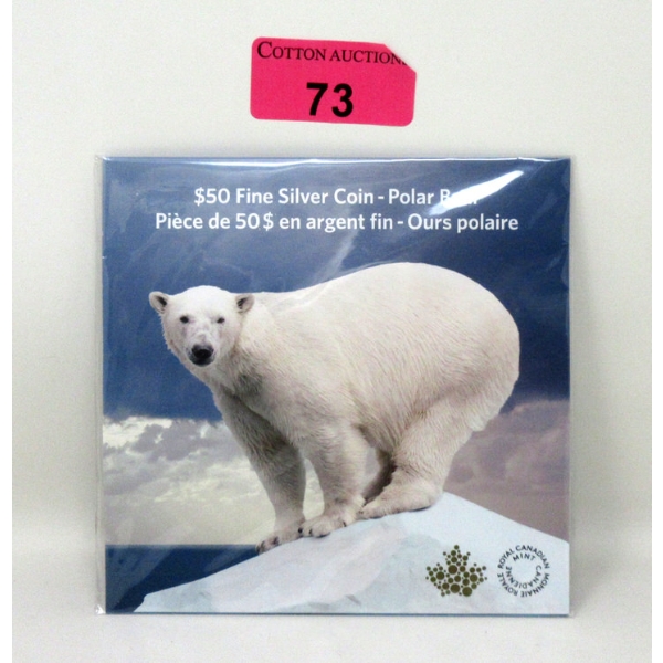 15.87 Gram .9999 Silver 2014 Polar Bear $50 Coin 