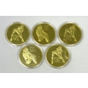Image 1 : 5 x Gold Clad NUDE Girl Art Rounds 
