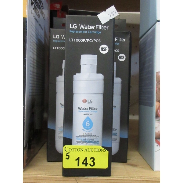 5 New LG Water Filter Replacement Cartridges