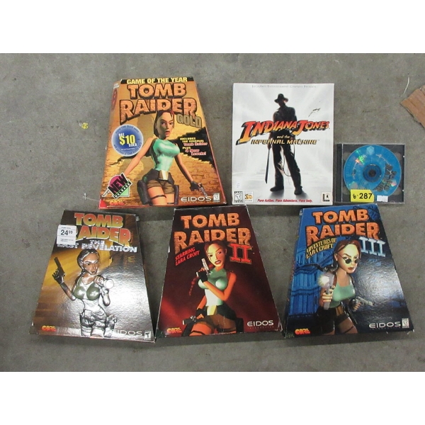 6 PC CD-ROM Tomb Raider & Indian Jones Games
