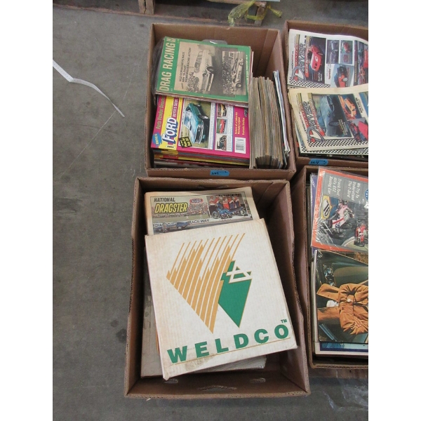 2 Boxes of National Dragster & Other Auto Magazines
