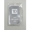 Image 2 : 1 Oz .999 Silver TD Bank Investor Bar with Dragon on Back