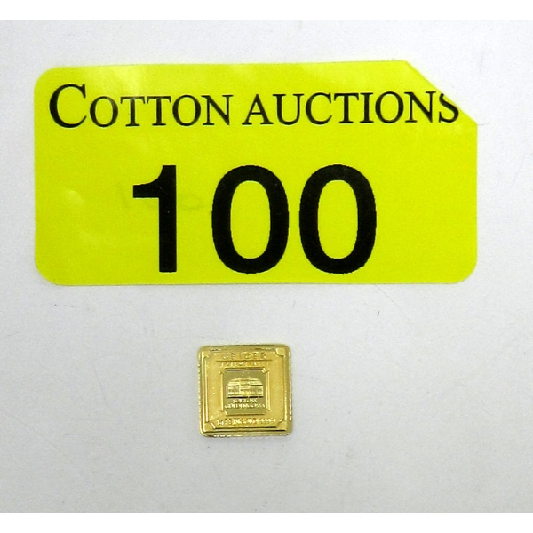 1 Gram .9999 Fine Gold Geiger Mint Bar 