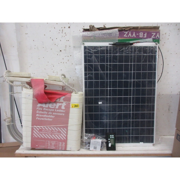 Solar Panel and First Alert Escape Ladder