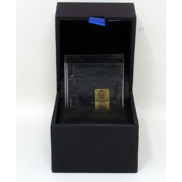 1/100 Oz .9999 Fine Gold Scottsdale Lion Bar 