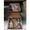 Image 1 : 2 Sets of 3 New 6" Red Glass Decorative Lanterns