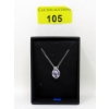 Image 2 : Amethyst & Diamond Sterling Silver Pendant 