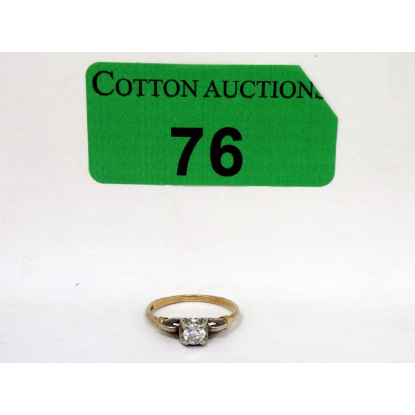 14KT Gold Diamond Solitaire Engagement Ring 