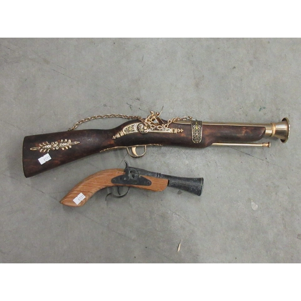 2 Replica Flint Lock Guns
