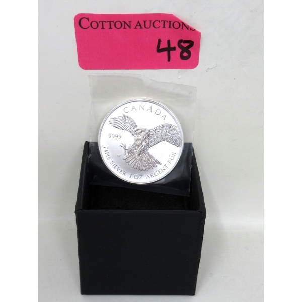 1 Oz .9999 Silver 2016 Peregrine Falcon Coin 