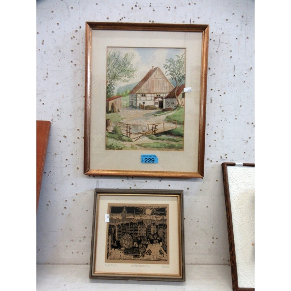 1964 Soro Print & 1954 Original Watercolour