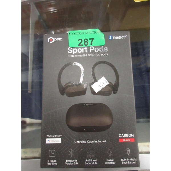 Pom Bluetooth Sports Pods with Charge Case