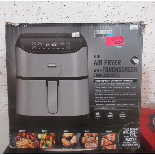 Bella Pro Series Touchscreen Air Fryer - 6 QT