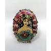 Image 2 : 12.8 Gram Estate Hand-Painted Mother of Pearl Ring 